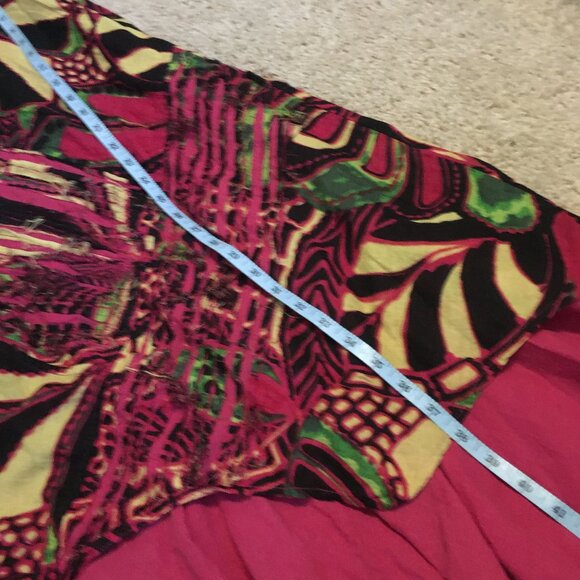 Pink Batik Womens Fairy Grunge Two Layer Handkerchief Hem Maxi Dress - Picture 14 of 16